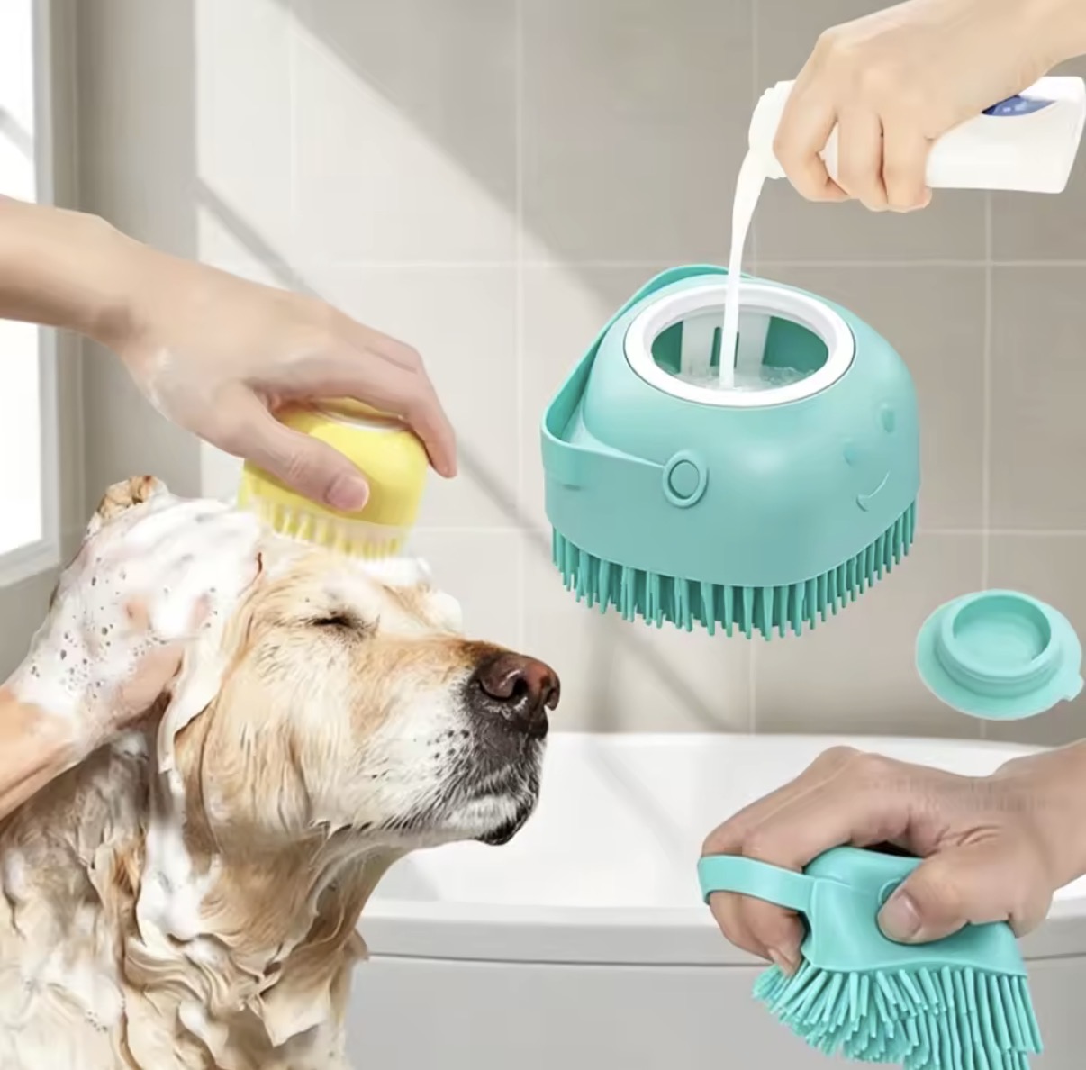 PET HEAVEN 2-in-1 Dog Bath Brush